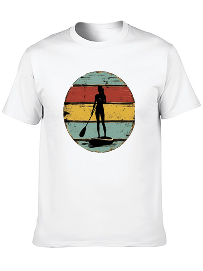 Retro Paddle Boarder Graphic Tee