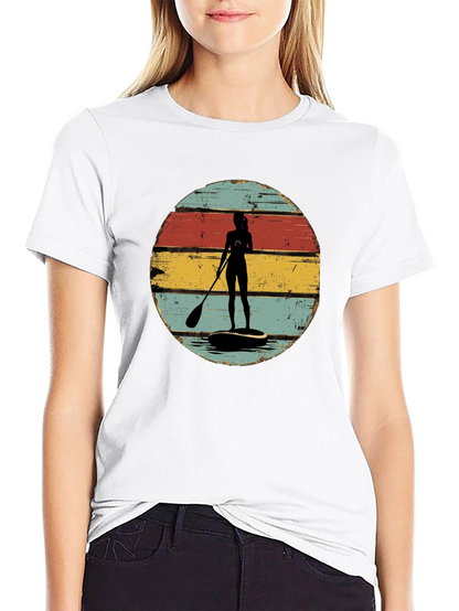 Retro Paddle Boarder Graphic Tee