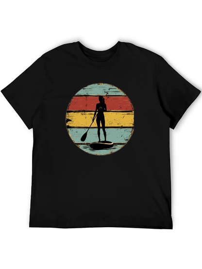 Retro Paddle Boarder Graphic Tee