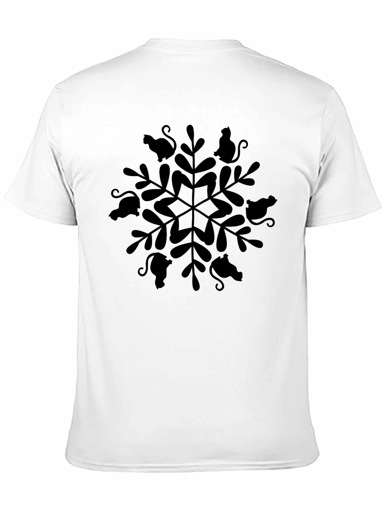 Cat Snowflake Tee - Whimsical Holiday Style