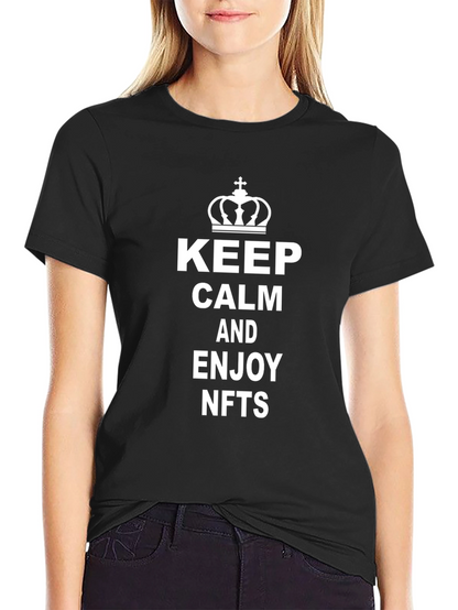 Keep Calm and Enjoy NFTs T-Shirt - Black