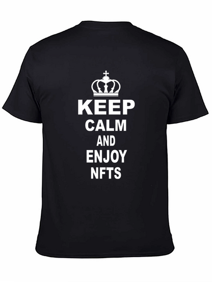 Keep Calm and Enjoy NFTs T-Shirt - Black