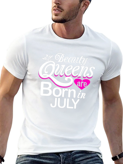 Beauty Queens Born in July Black T-Shirt