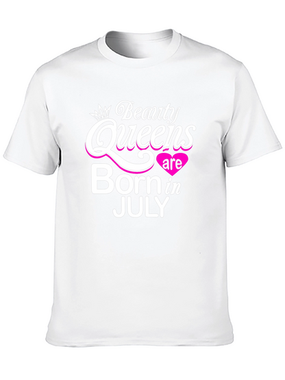 Beauty Queens Born in July Black T-Shirt