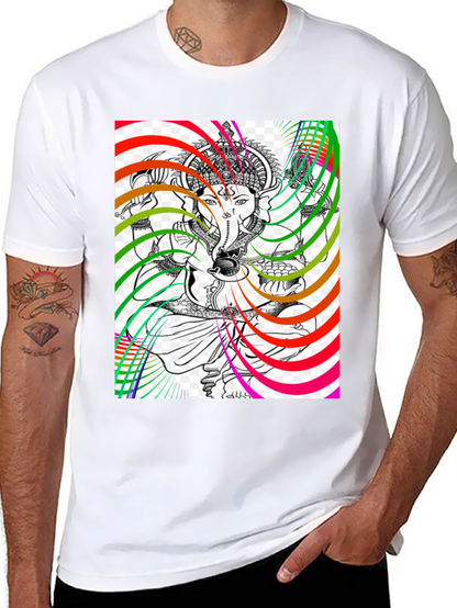 Ganesha Psychedelic Art Graphic T-Shirt