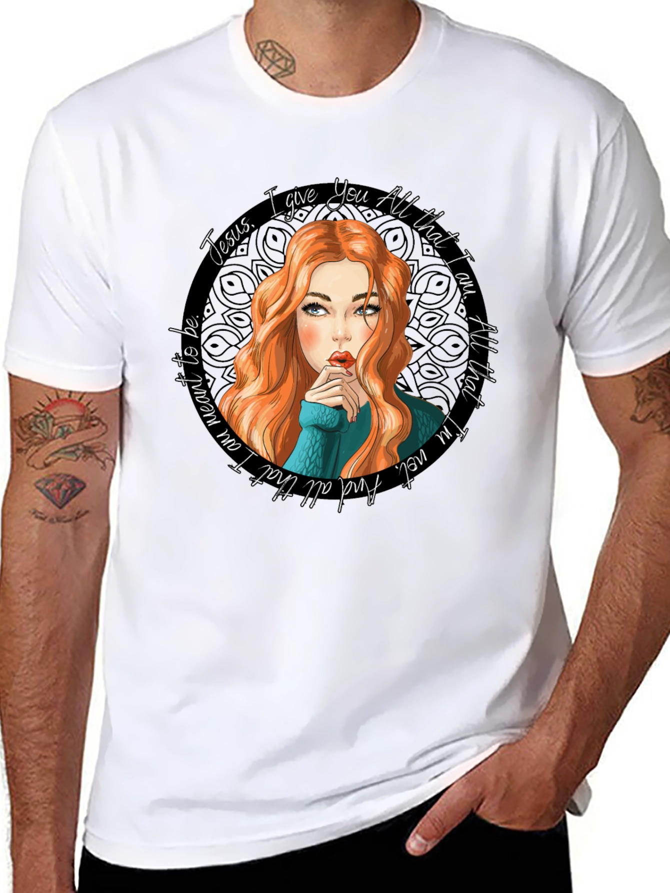 Jesus I Give You All Black Graphic Tee