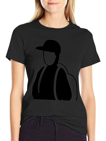 Black T-Shirt with Backpacker Design