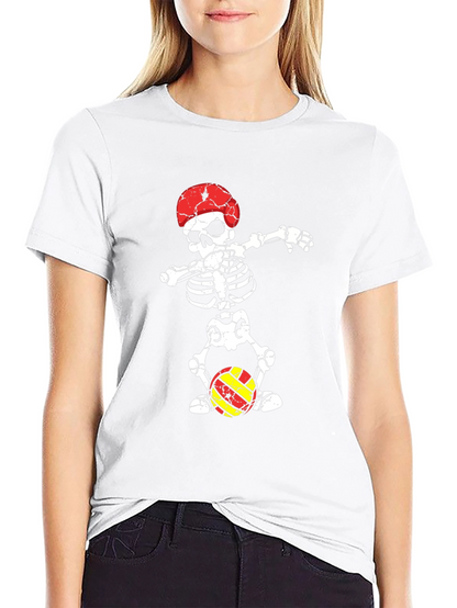 Skeleton Dab Volleyball T-Shirt