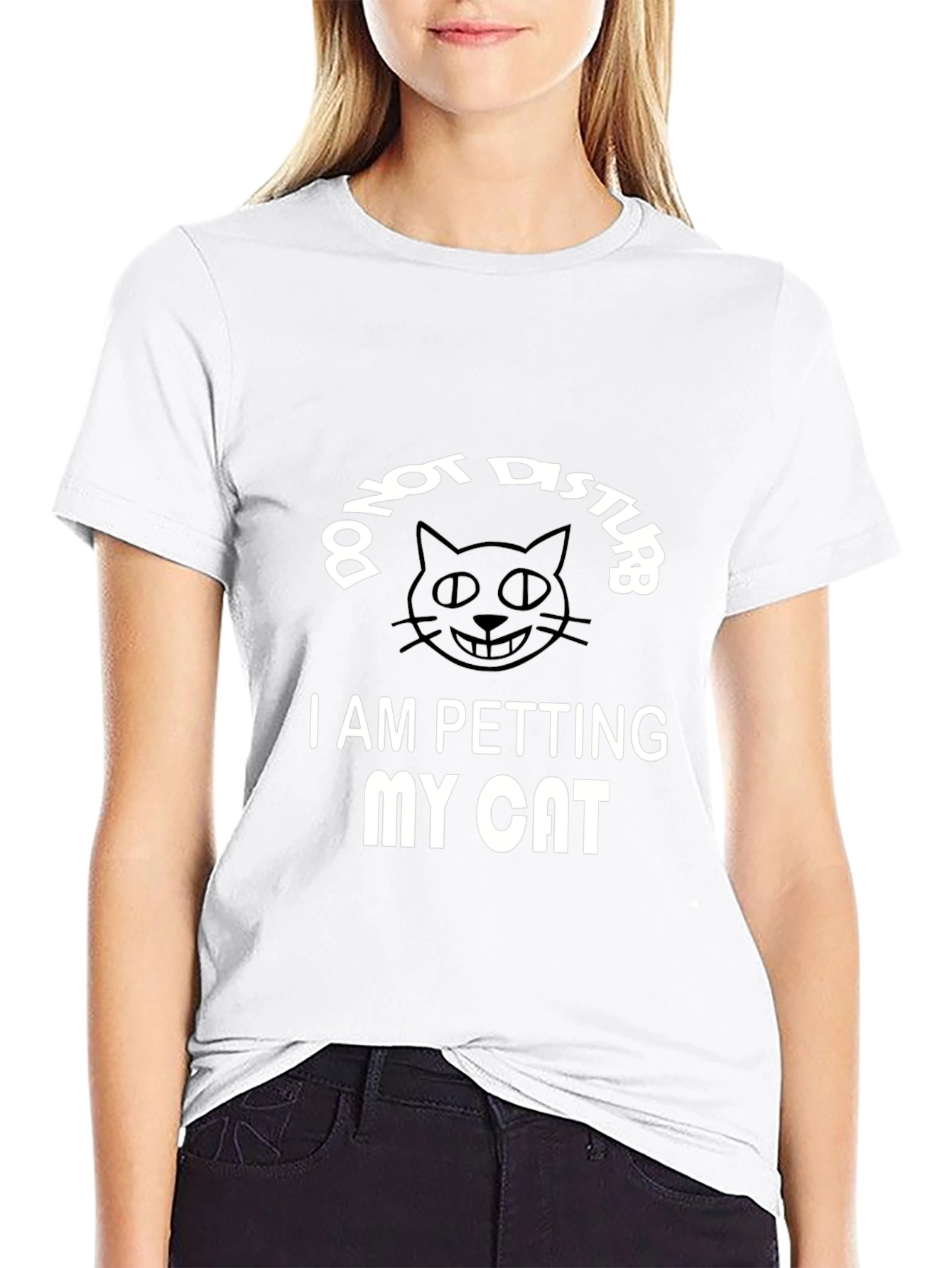 Do Not Disturb I Am Petting My Cat T-Shirt