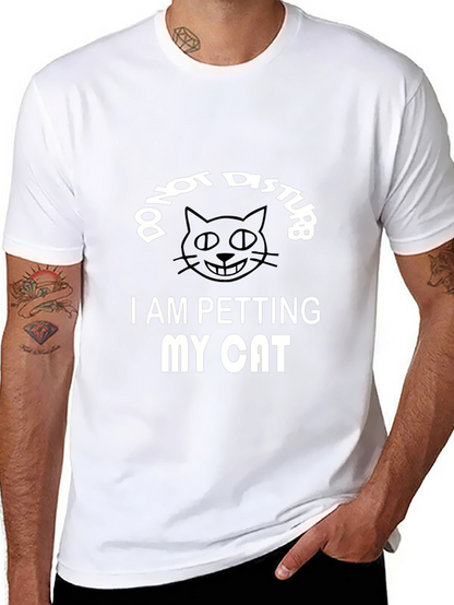 Do Not Disturb I Am Petting My Cat T-Shirt