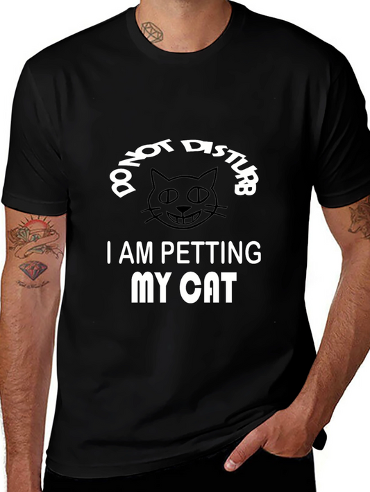 Do Not Disturb I Am Petting My Cat T-Shirt