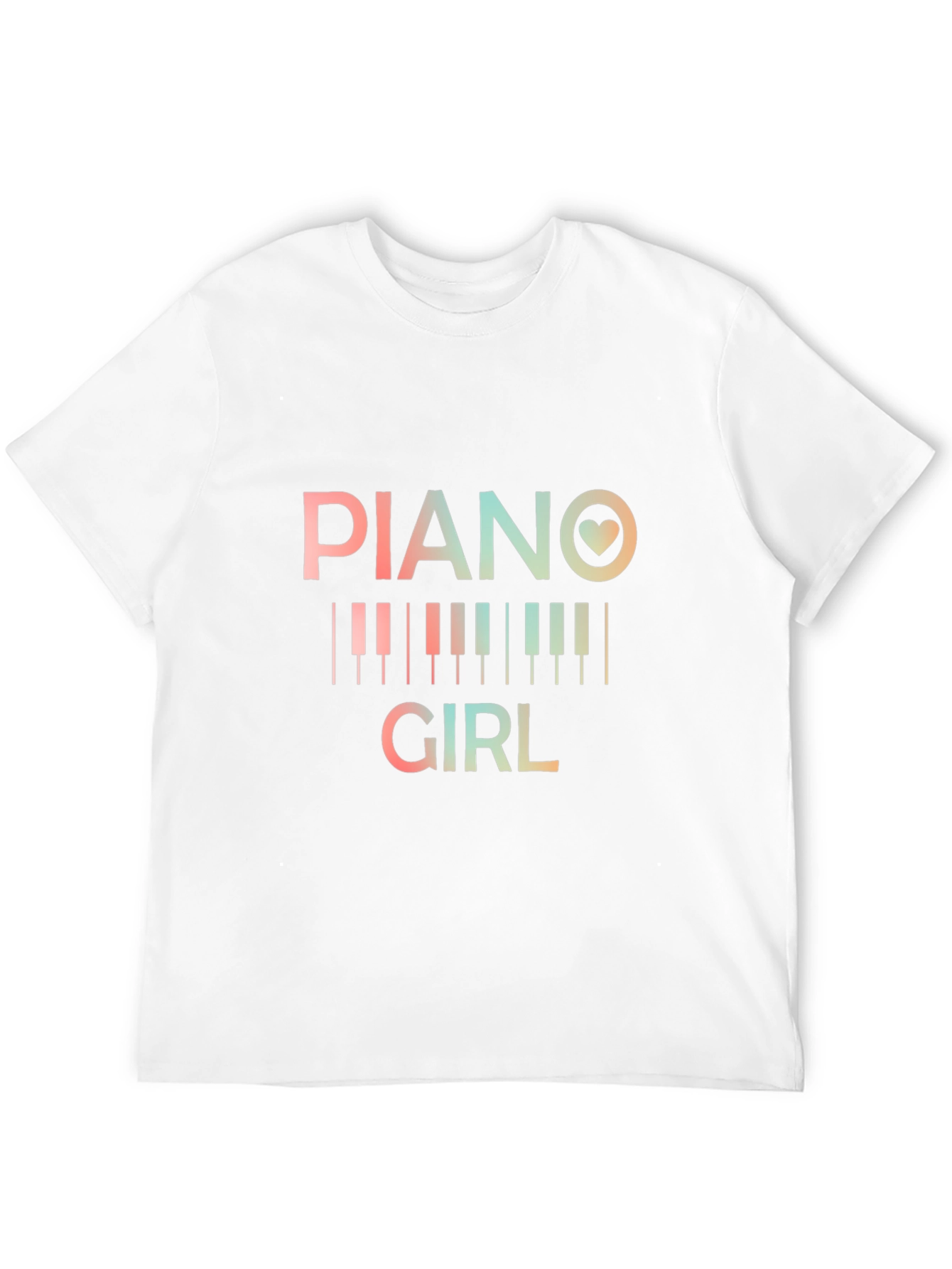 Piano Girl T-Shirt - Music Lover Tee