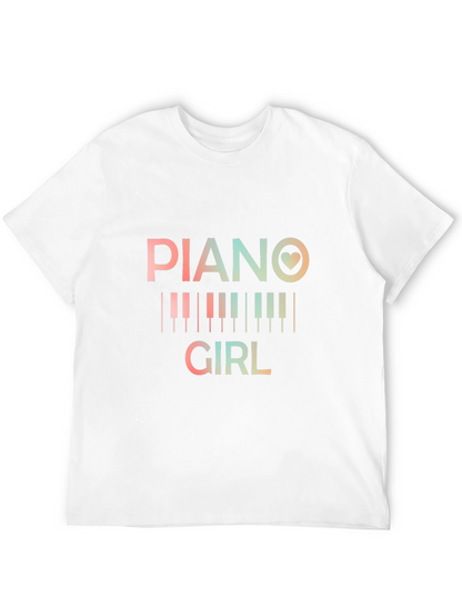 Piano Girl T-Shirt - Music Lover Tee