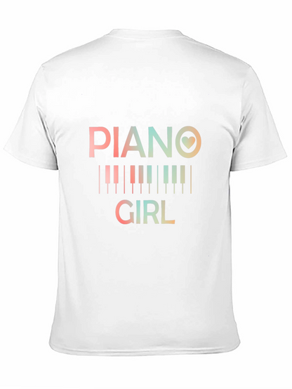 Piano Girl T-Shirt - Music Lover Tee
