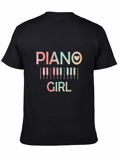 Piano Girl T-Shirt - Music Lover Tee