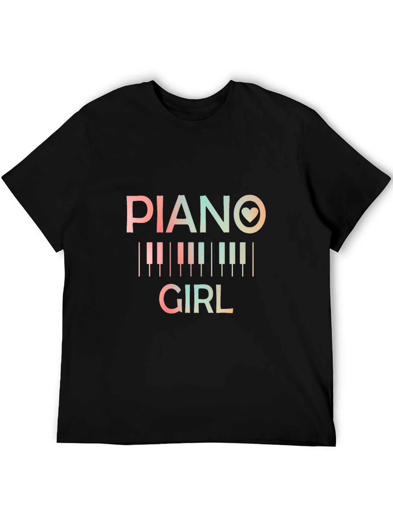 Piano Girl T-Shirt - Music Lover Tee