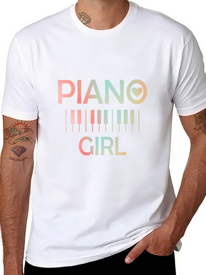 Piano Girl T-Shirt - Music Lover Tee