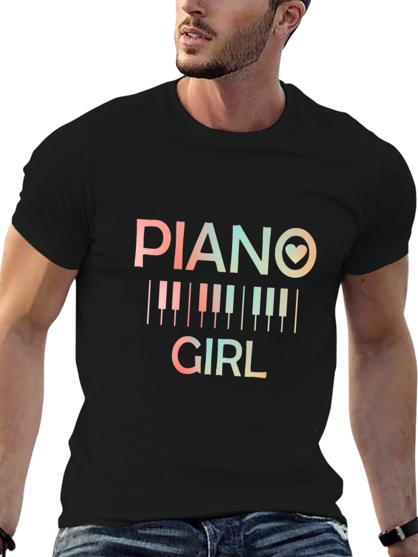 Piano Girl T-Shirt - Music Lover Tee