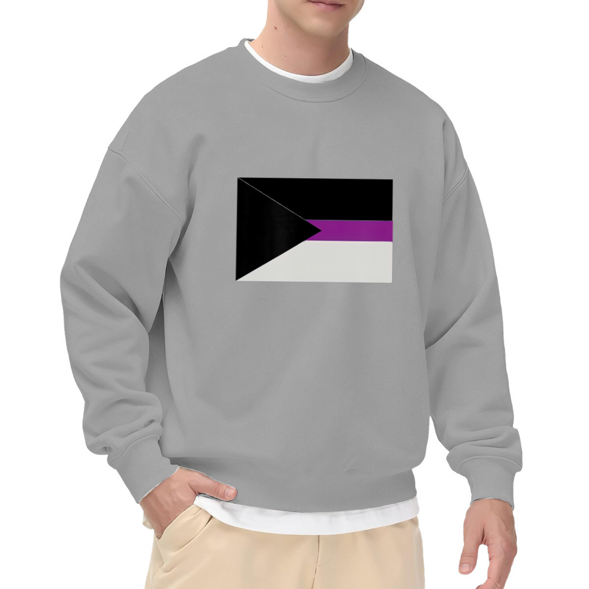 Demiboy Pride Flag Crewneck Sweatshirt - LGBTQ+ Identity Support Pullover