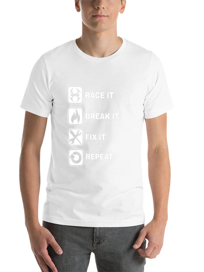 Race Break Fix Repeat Black T-Shirt