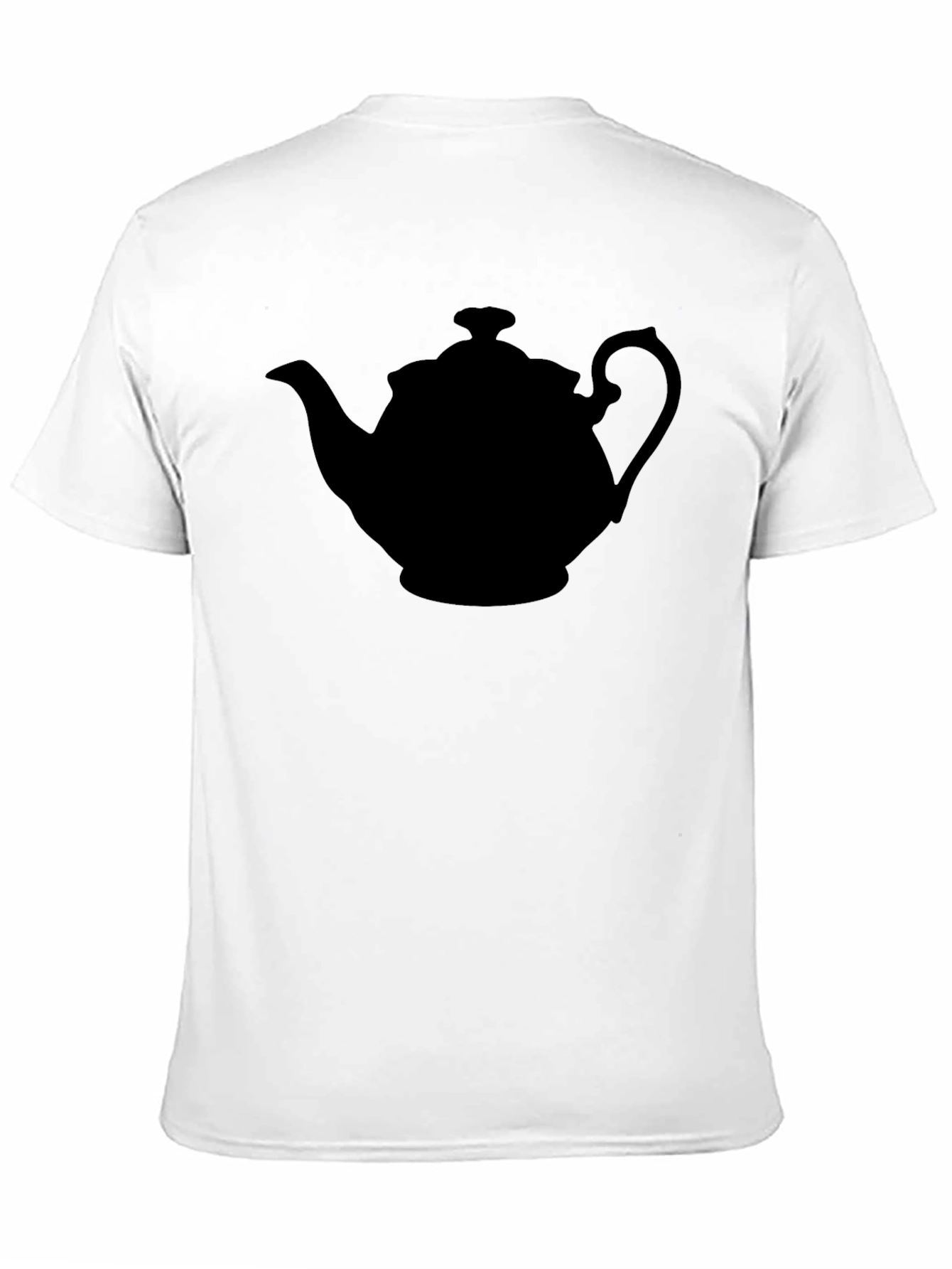 Teapot Silhouette Graphic Tee - Black Cotton T-Shirt