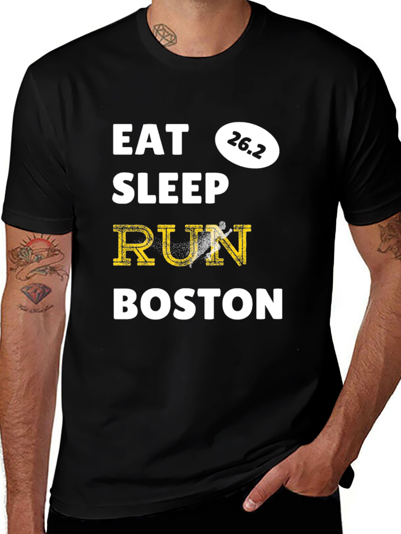 Eat Sleep Run Boston Marathon 26.2 T-Shirt