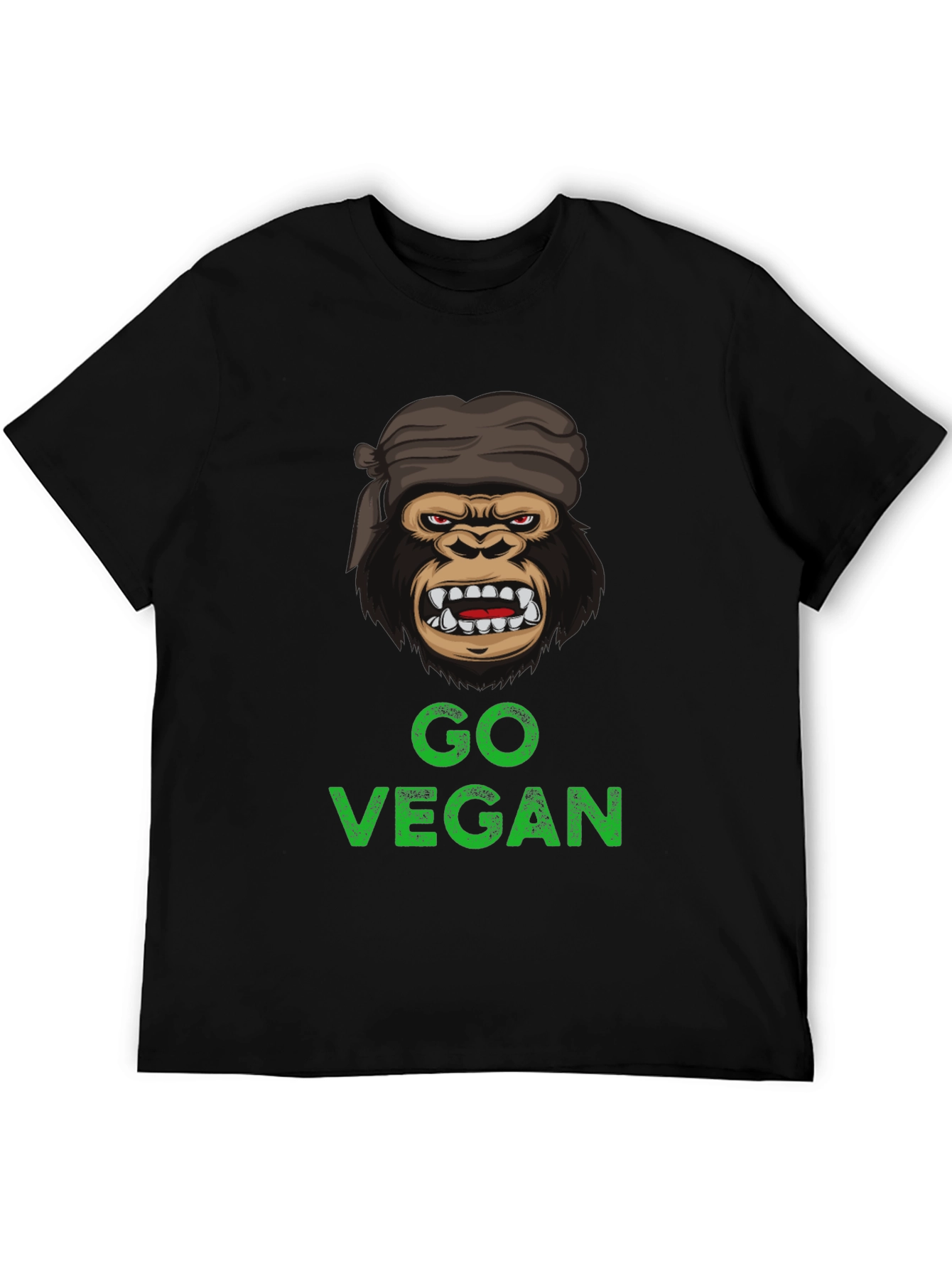 Go Vegan Gorilla Graphic T-Shirt