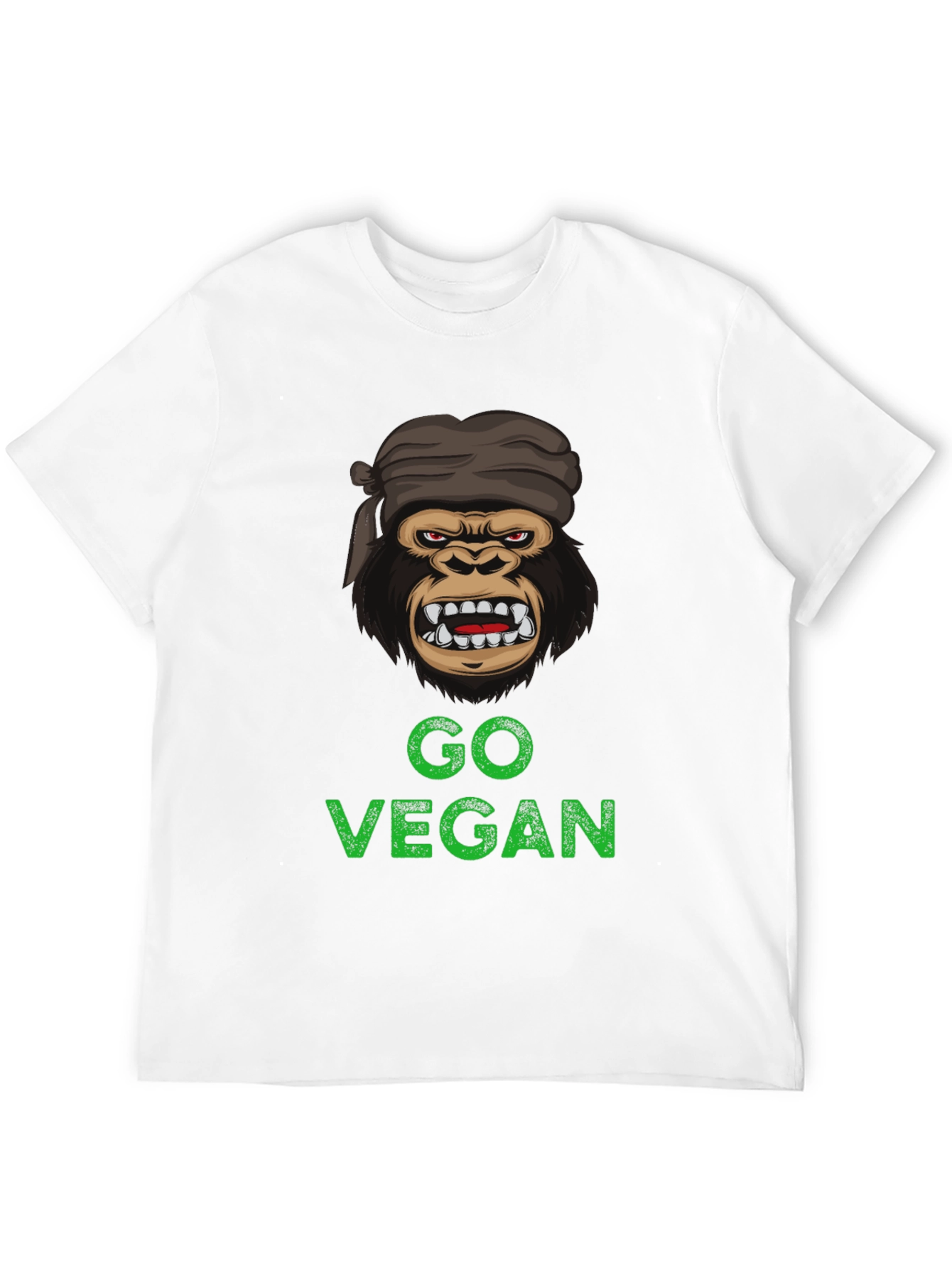 Go Vegan Gorilla Graphic T-Shirt