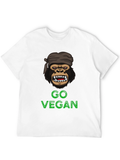 Go Vegan Gorilla Graphic T-Shirt