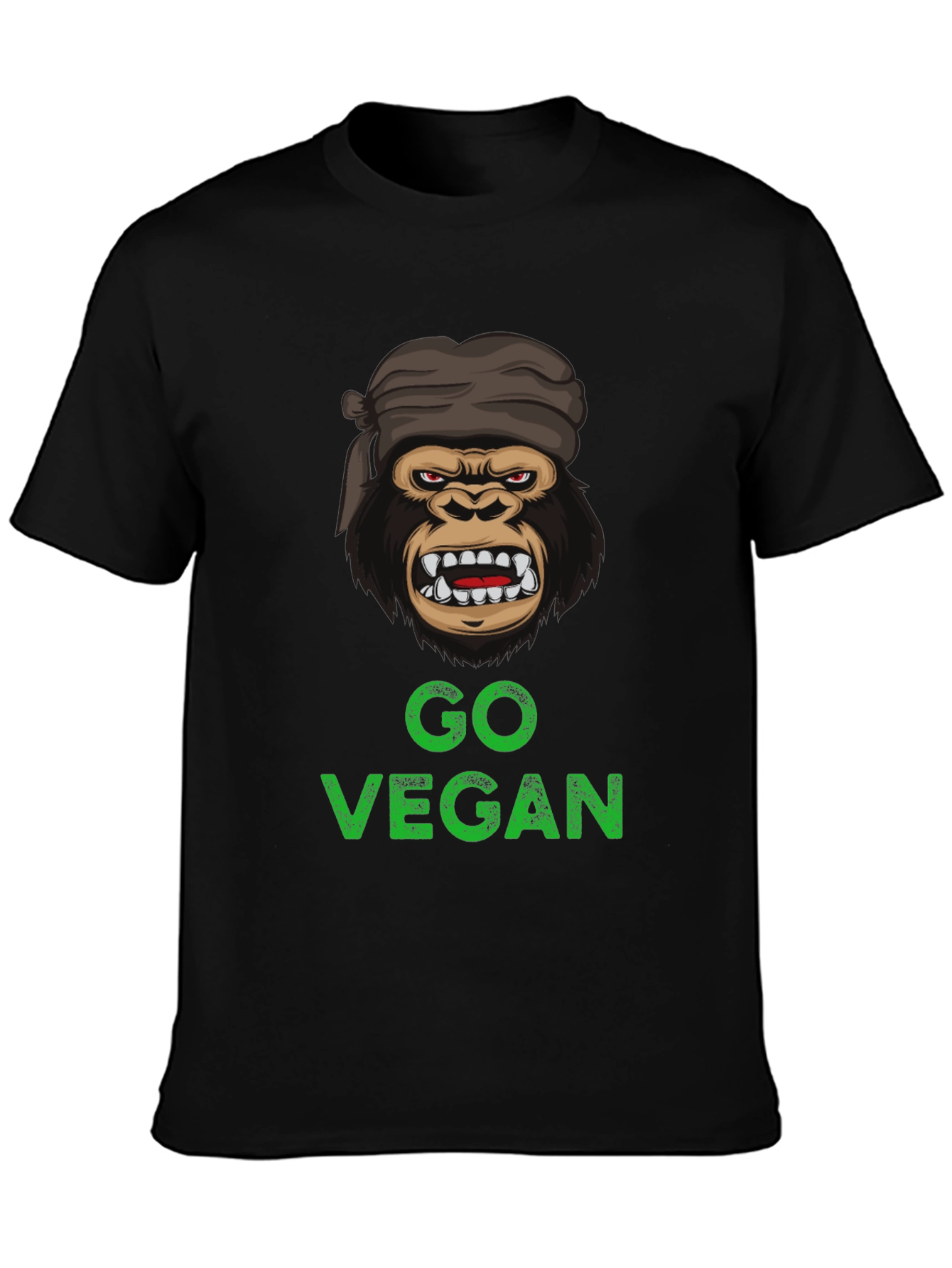 Go Vegan Gorilla Graphic T-Shirt
