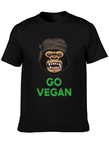 Go Vegan Gorilla Graphic T-Shirt