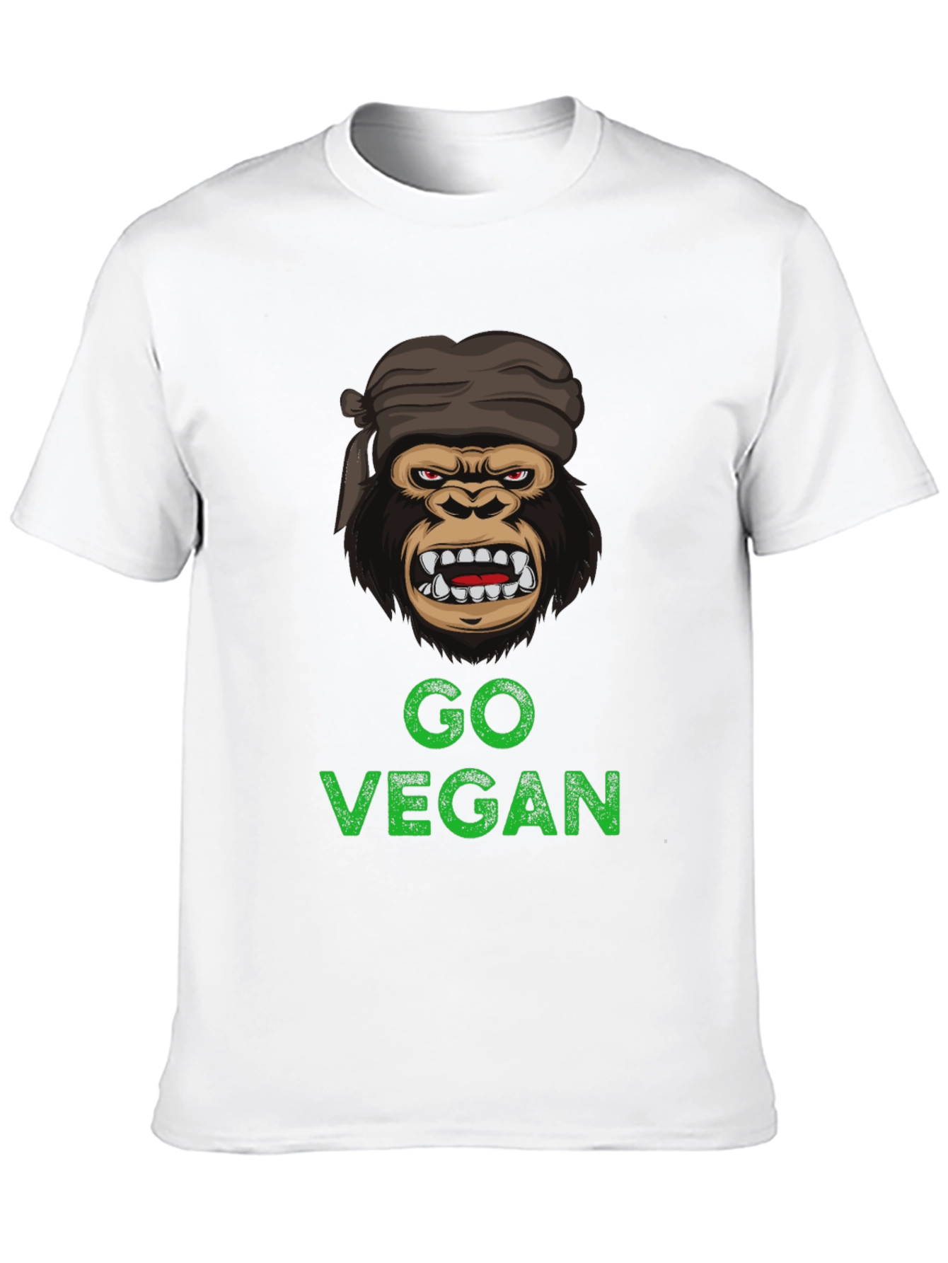 Go Vegan Gorilla Graphic T-Shirt