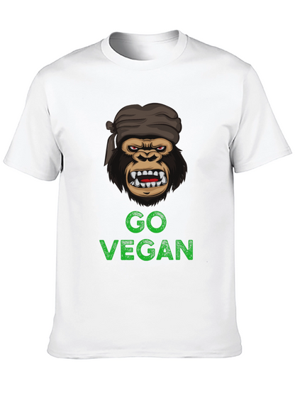 Go Vegan Gorilla Graphic T-Shirt