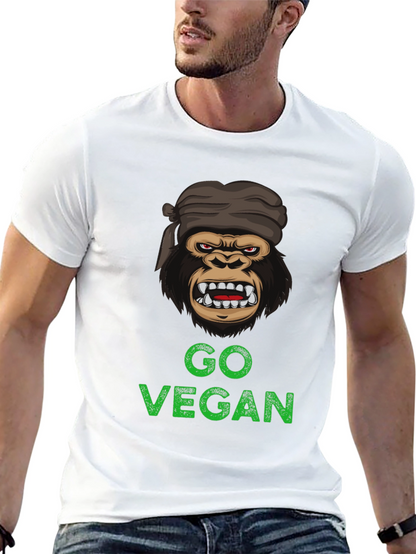 Go Vegan Gorilla Graphic T-Shirt
