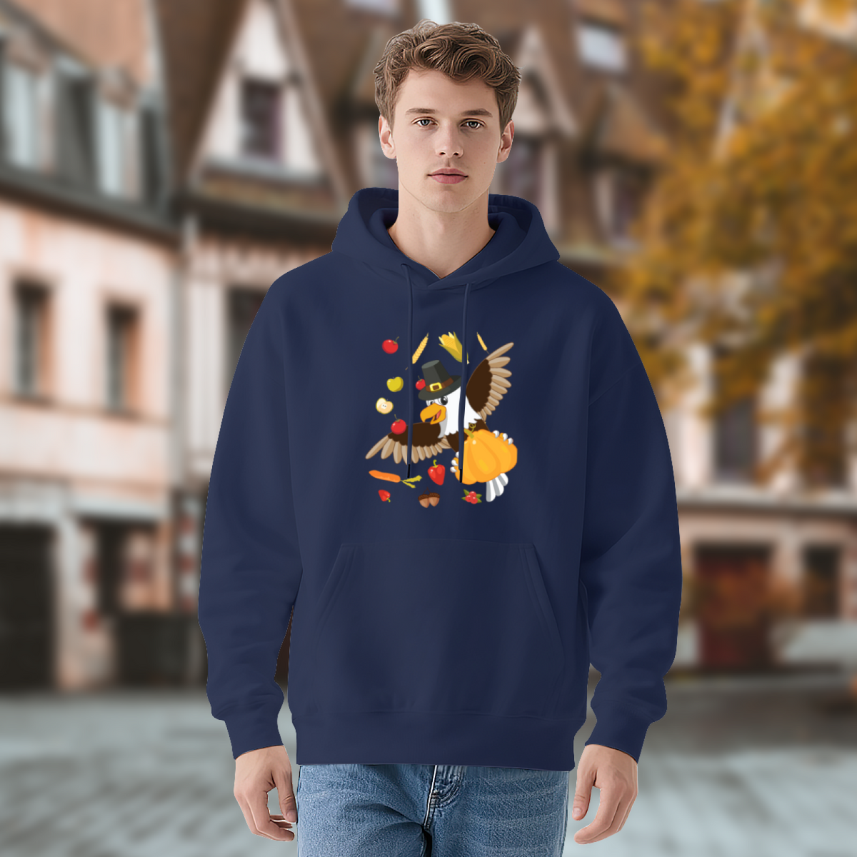 Thanksgiving Harvest Eagle Hoodie