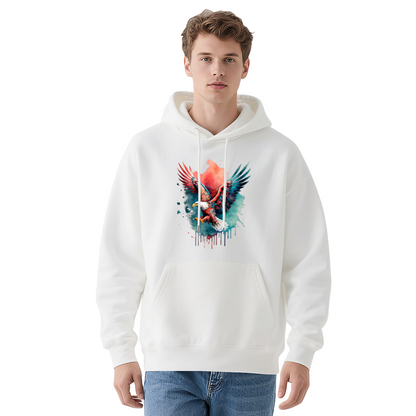 Eagle Watercolor Splash Hoodie ¨C Navy