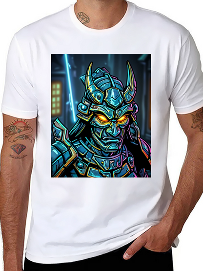 Samurai Warrior Graphic T-Shirt - Black