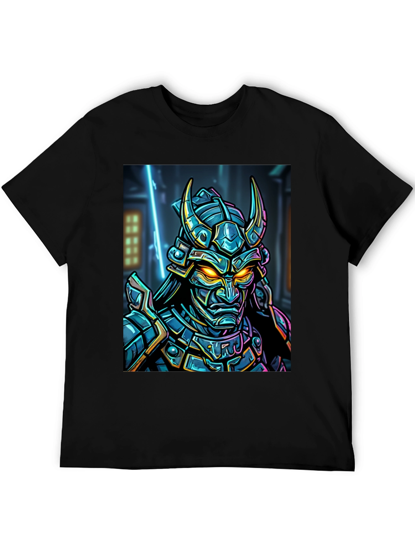 Samurai Warrior Graphic T-Shirt - Black