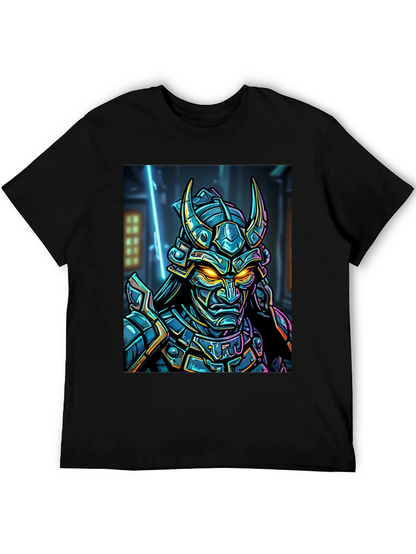 Samurai Warrior Graphic T-Shirt - Black