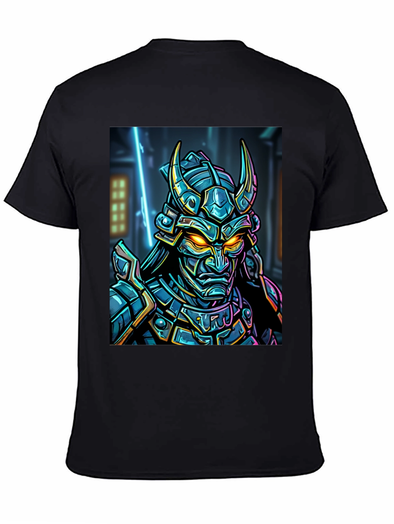 Samurai Warrior Graphic T-Shirt - Black
