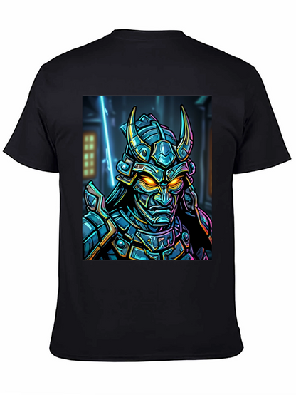 Samurai Warrior Graphic T-Shirt - Black