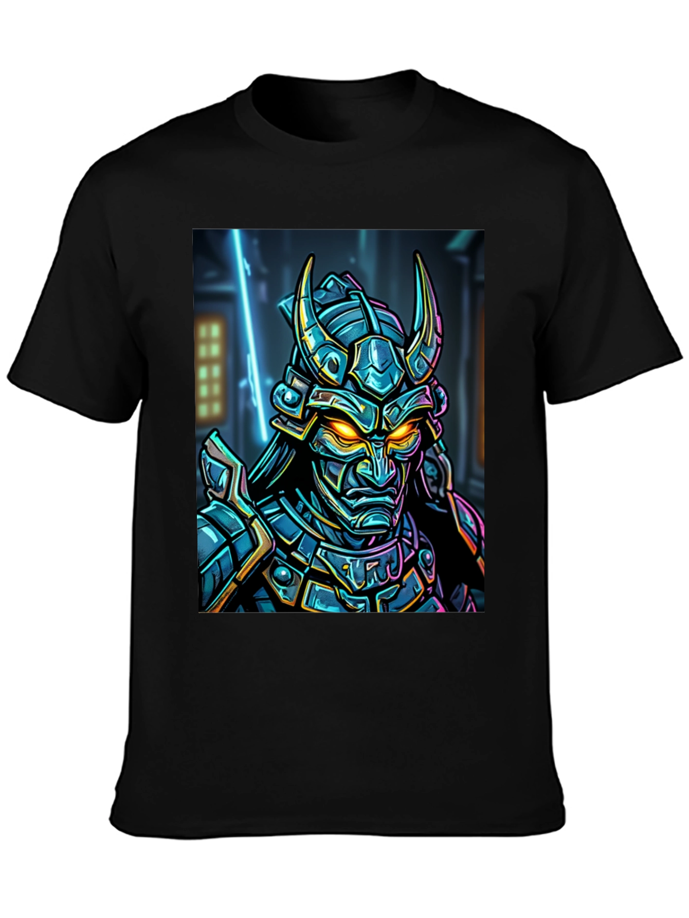 Samurai Warrior Graphic T-Shirt - Black