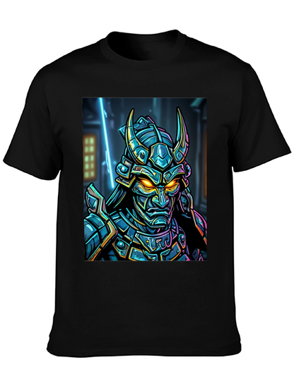 Samurai Warrior Graphic T-Shirt - Black