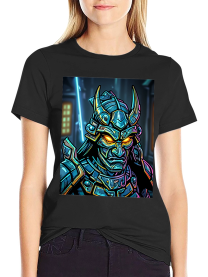 Samurai Warrior Graphic T-Shirt - Black