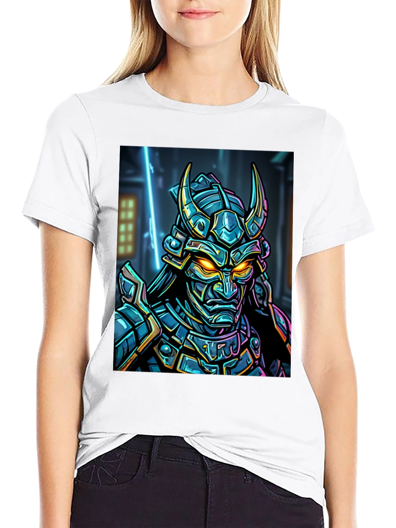 Samurai Warrior Graphic T-Shirt - Black
