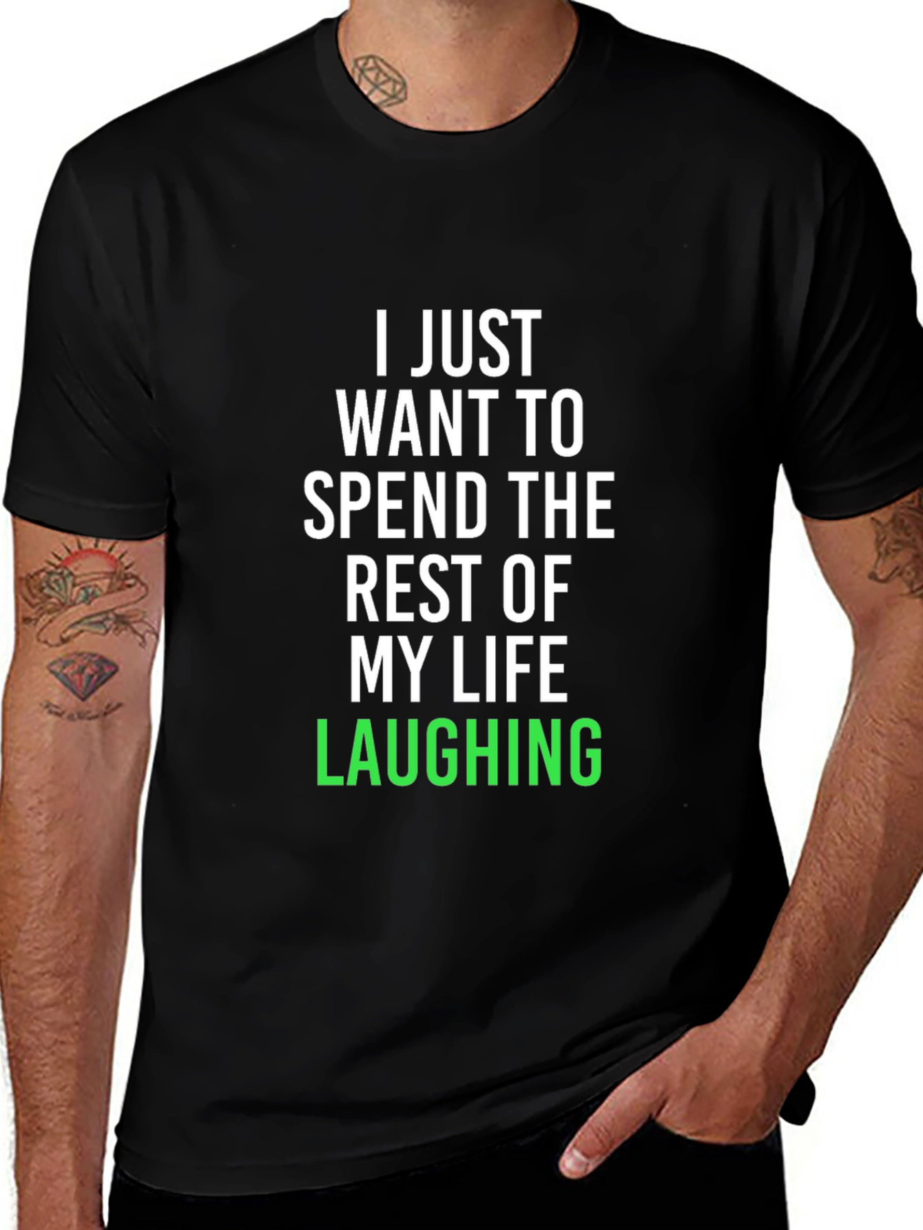 Laughing Life Black Graphic Tee