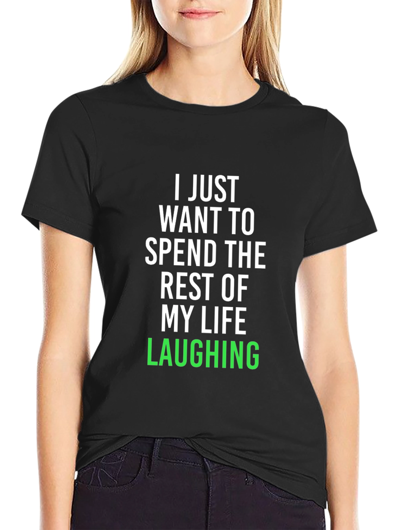 Laughing Life Black Graphic Tee
