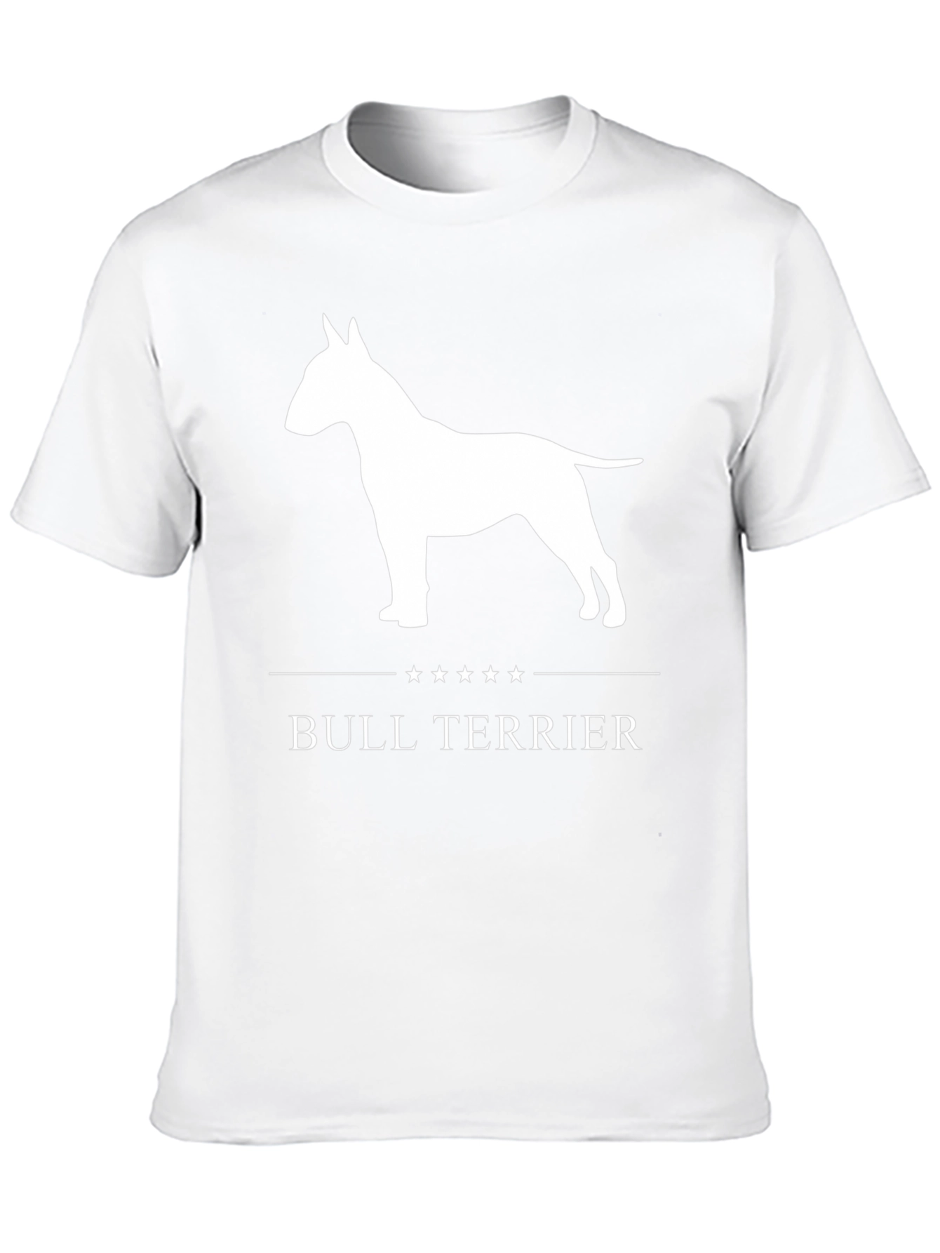 Bull Terrier Dog Graphic Tee - Black Cotton T-Shirt