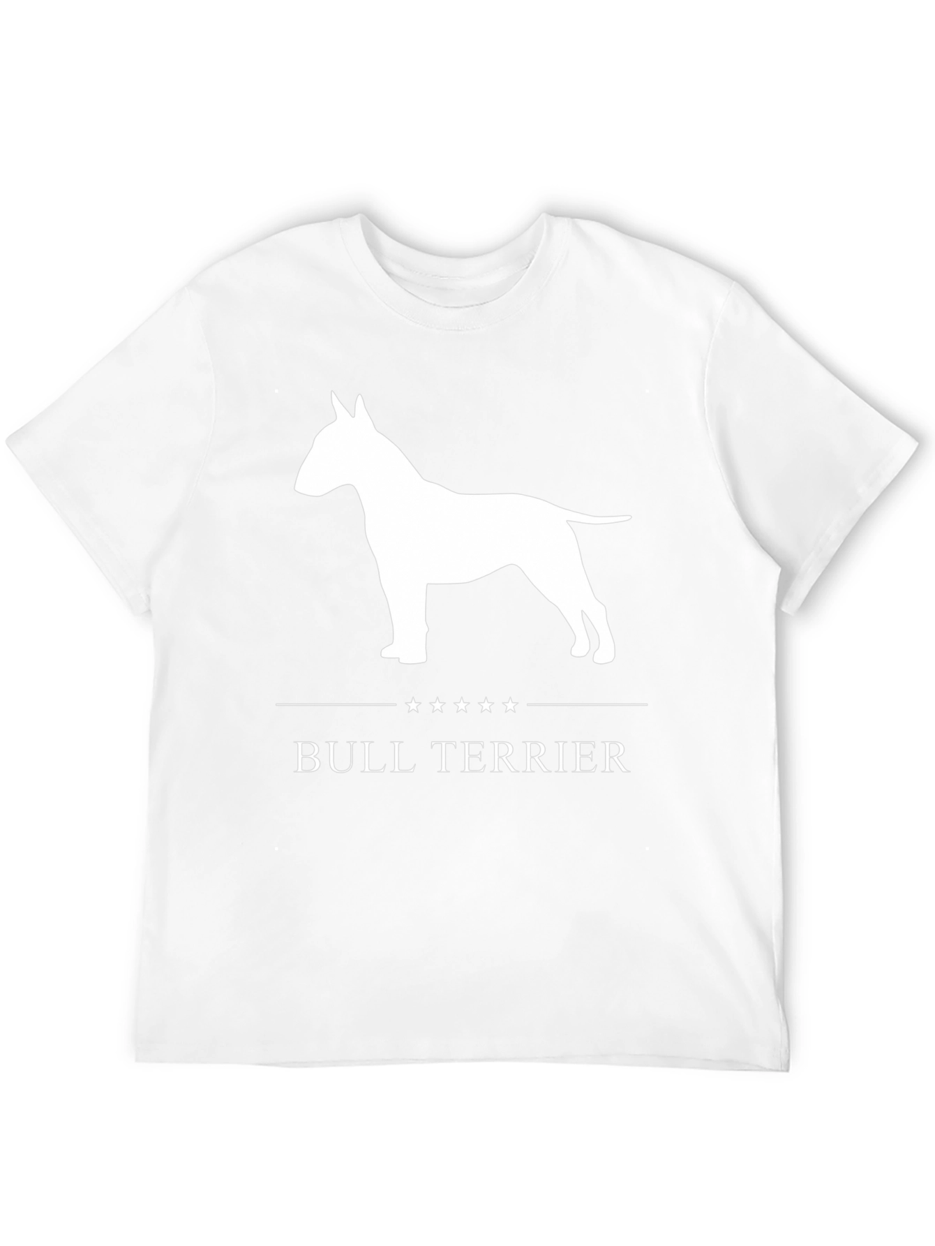 Bull Terrier Dog Graphic Tee - Black Cotton T-Shirt