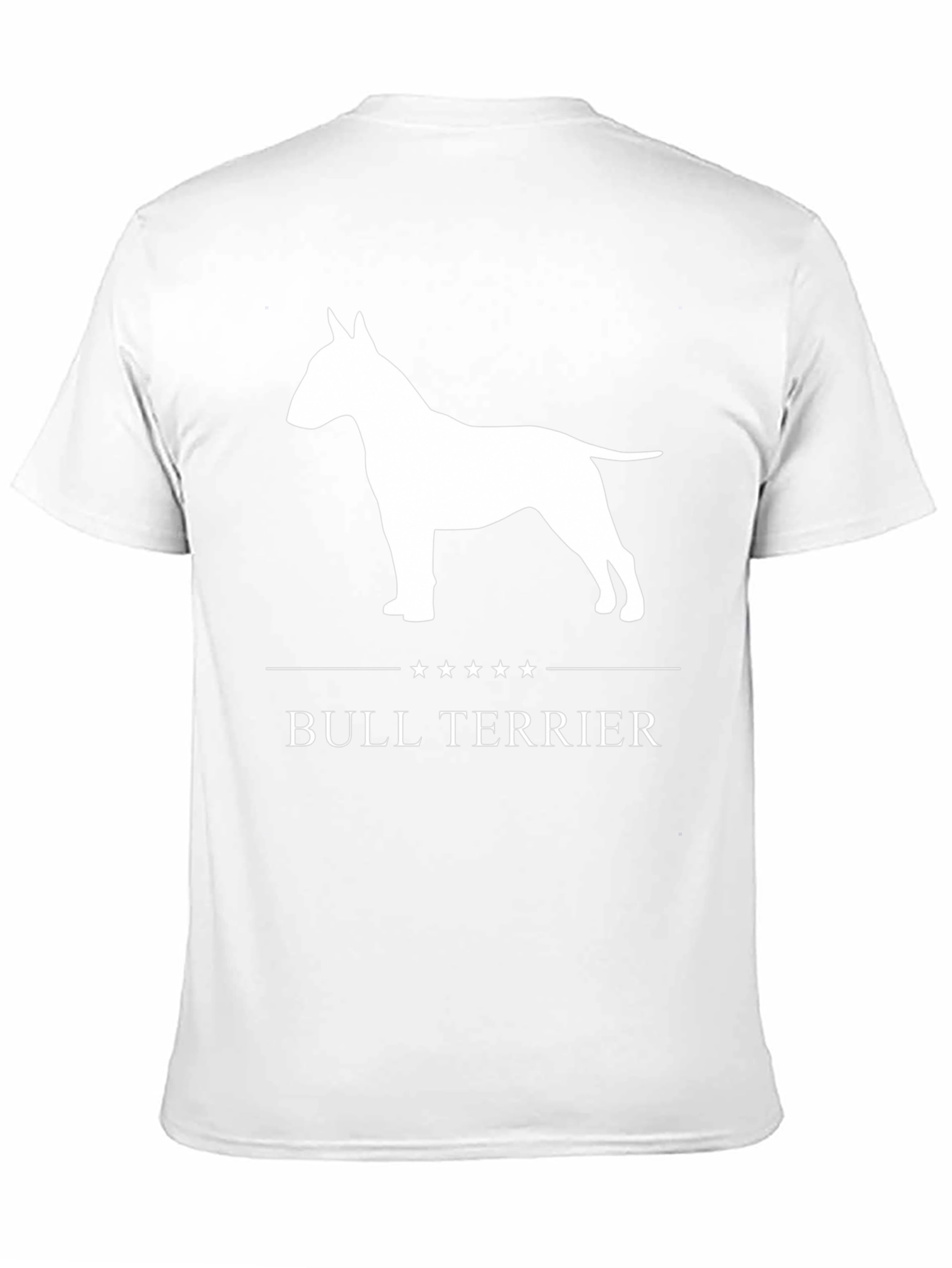 Bull Terrier Dog Graphic Tee - Black Cotton T-Shirt